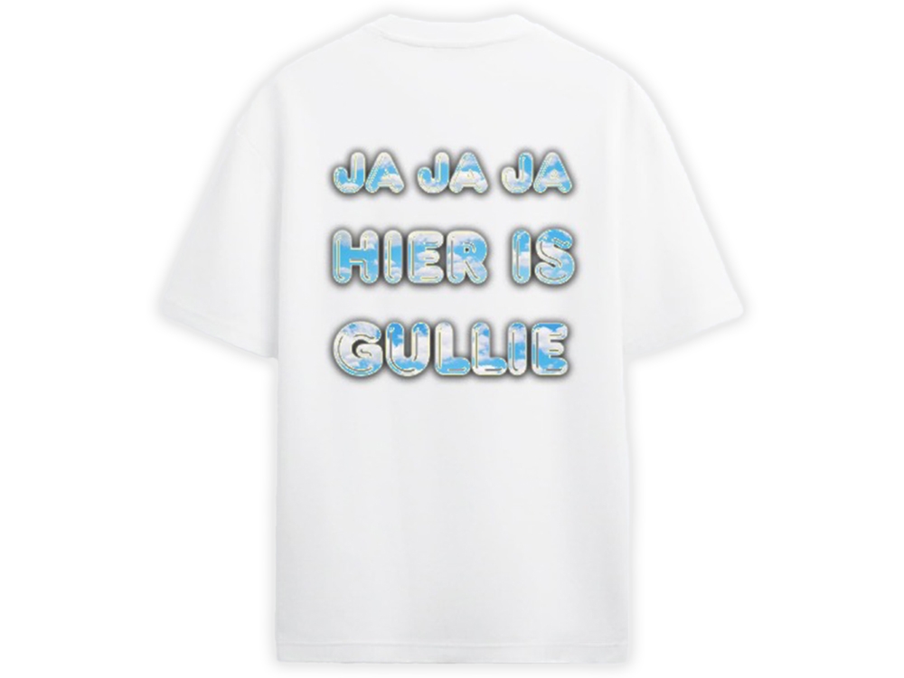 JAJAJA Hier is Gullie (wolk) T-Shirt Wit